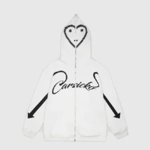 Carsicko Love Spread Full Zip Hoodie White